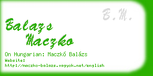 balazs maczko business card