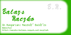 balazs maczko business card